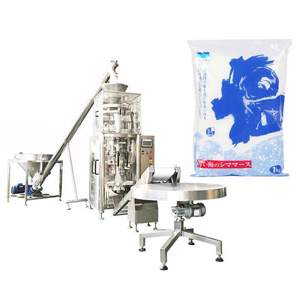 Vertikālās formas aizpildīšanas plombas mašīna ar tilpuma kausu sāls